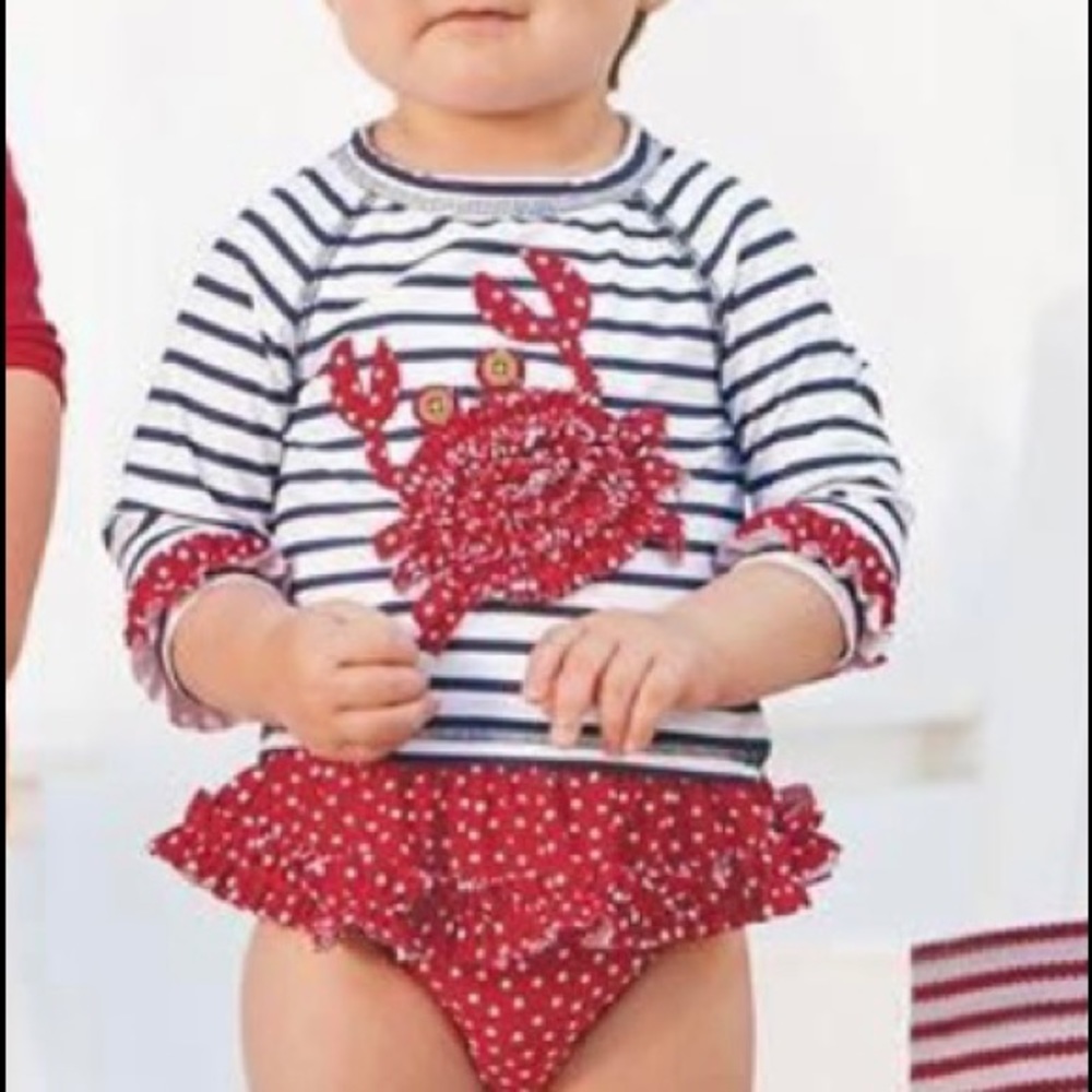Mud Pie crab 🦀 bathing suit NWT Size: 0-6M